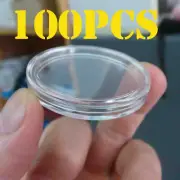 100pcs Coin Capsules Acrylic Case Holder For 1 OZ Silver or Copper Rounds 39mm #