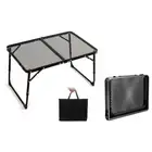 Camping Folding Table Picnic Table Foldable Beach Table Mesh B7A4