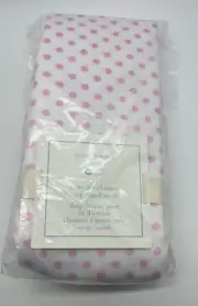 Pottery Barn Kids Baby Pink Pin Dot Luxe Chamois Crib Fitted Sheet One Size New