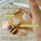 DIY Manicure Tools Nails Art Dust Cleaning Brush Oval Ring-shaped Brush