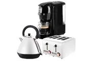 Pronti Kettle, Pronti Toaster and Pronti HomeMaid Coffee Machine Breakfast Set in White