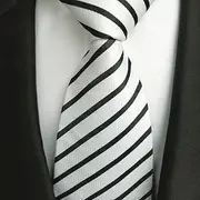Black and White tie Ties, Men's Formal Ties, Fashionable Leisure Ties.