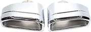 Compatible For 2022-2023 BMW X3 X4 G01 G02 Exhaust Tip Modification M40i Stainless Steel Square Mouth Black Muffler Nozzle(Silver)