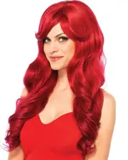 Red Long Wavy Wig