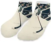 [QMNVBDS] Ice Hockey Pattern Socks Ankle Length Socks Casual Short Socks for Women Men Low Cut Sports Socks Running Socks No Show Socks Ankle Socks Athletic Socks Workout Socks, Style, One Size, Style