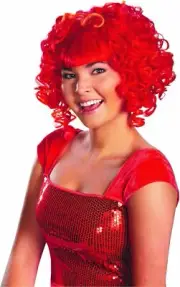 Elmo Wig Female Sesame Street Fancy Dress Up Halloween Adult Costume Accessory