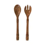 Juliska Bilbao Wood Salad Servers, Set of 2