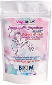 Biom Probiotics Vaginal Probiotic Suppository(30 Count) Natural,Vegan, Prevents Yeast Infection, Bad Odor And Maintain Vaginal Health (30)