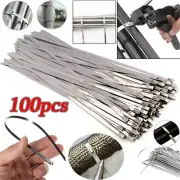 Metal Cable Ties Locking WireHeavy Duty Metal Cable Zip Tie Wrap Exhaust Straps