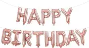 EZONEDEAL Happy Birthday Balloon Banner Letters, Reusable Inflatable Birthday Decorations Room Party Decor and Event Decoration Happy Birthday Banner For Kids And Adults (Rose)