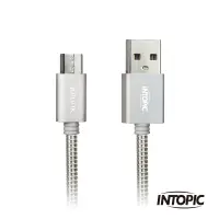 在飛比找Yahoo奇摩購物中心優惠-INTOPIC 廣鼎 Micro USB不鏽鋼充電傳輸線(C