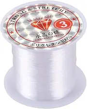Suesacy Jewelry Beading Thread 0.3mm Dia. Clear Nylon Fishing Line Spool 17 Lbs