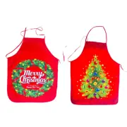 2 Pcs Christmas Aprons Women Tree Style Theme Pattern and Women's