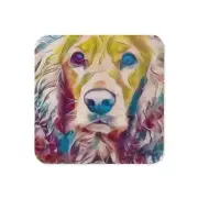Cocker Spaniel Autumn Cork-back coaster
