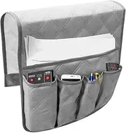 Sofa Armchair Organizer Couch Armchair Storage Holder with 5 Pockets Non-Slip Durable Sofa Couch Chair Armrest Organizer Bedside Caddy for Phone, Book, Magazines