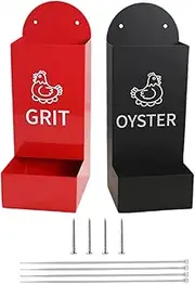 Oyster Shell Feeder, Grit Feeder, Sturdy Metal Construction, Easy to Install Design, for Chicken Coops and Duck Pens Set of 2, 10.24 x 3.94 inches