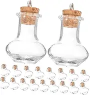 Mini Drifting Bottles Glass Wishing Bottles Set Diy Craft Vase Shaped Cork Sealers