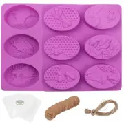 2pcs 6 Cavities Honeybee Silicone Soap Molds Honeycomb Craft Soap