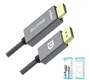8ware 1m DisplayPort DP to HDMI Male to Male Adapter Converter Cable Retail Pack 1080P Nylon Braide for Video Card PC Notebook to Monitor Projector TV