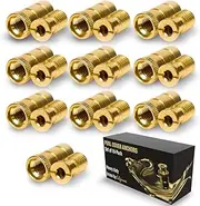 Silginnes Pool Cover Anchors Concrete and Pavers Deck 10-Pack - Universal Size Fits 3/4" Hole - Best for Pool Safety Cover Installation - Durable Brass Pool Cover Anchors and Head Screw Bolts