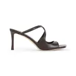 [Jimmy Choo] Jimmy Choo-Brown Anise 75 Nappa Leather Sandals-Donna 40 IT