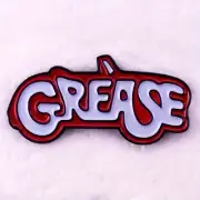 Grease 1979 John Travolta/Olivia Newton-John Enamel & Metal Badge - Free Post