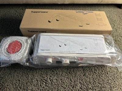 Tupperware Vegetable Slicer /Dicer/ Mandoline New in Box Color White / Chili