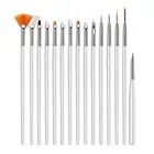 15pcs/set Nail Dotting Pen Slim Comfortable to Hold Nail Art Drawing Tools 2