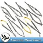 Castroviejo Scissors Micro Dissecting Surgical Instruments Spring Action Handle
