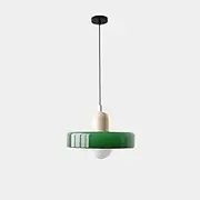 YPDTSNGV Simple Creative Chandelier,Green Glass Pendant Light, Mid Century Modern Hanging Light,Vintage Farmhouse Coastal Hanging Ceiling Lamp,for Kitchen Island Study Room Living Room Bar (Color : G