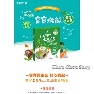 現貨~常溫寶寶麵 大地之愛 Happy Hours 寶寶麵300g 2包/盒 青醬貝殼麵 寶寶燉飯青醬佐鮮蔬 奶香醇鮭魚