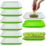 Pack 6 of Seed Sprouter Tray with Drain Holes Seed Germination Tray Kit