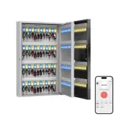 192 Key Lock Box Wall Mount, Smart Key Cabinet, One Time Password/Fixed Code/...
