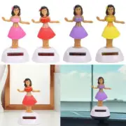 Solar Powered Hawaiian Solor Dancing Luau Hula Girl Ornament Car Dashboard Decor