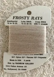 Rainbow Gallery Frosty Rays Needlepoint Cross Stitch Thread 1 Card 5 Yards Pink