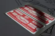 BACK TO THE FUTURE Time Circuit DAYTON Switch Sticker / Decal x 2