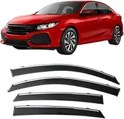 Window Visor, Compatible with Honda Civic Hatchback 10th Gen FC FK 2016-2020 Window Deflector Rain Guard Visor