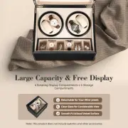 4+6 Luxury Automatic Rotation Watch Winder Leather Storage Case Display Box Gift