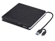 External DVD Drive, Amicool USB 3.0 Type-C CD DVD Optical Drive USB C Burner