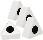 GREENADSCAPE 4pcs Triangular Microphone Flags Microphone Cover for Interviews Easy to Install Logo Mic Holder Professional for Identification