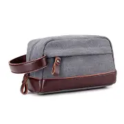 Canvas Large Capacity Casual Clutches Card Holder Phone Bag Key Coin Bag Gray Colour