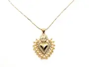 Sacred Heart of Jesus Necklace, Sacred Heart Necklace, Immaculate Heart of Ma...