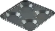 Prochef Professional Range, Large Yorkshire Pudding Tray, Teflon Non-Stick Silicone Coating, Black