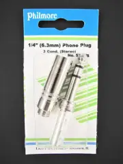 1/4" Shielded Stereo Phone Plug - TRS - Solder Terminals - Philmore 524WS
