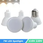 Dimmable LED COB Spotlight 7W GU10 MR16 GU5.3 E27 B22 Light Bulb 110V 220V
