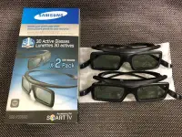 在飛比找Yahoo!奇摩拍賣優惠-全新三星正品SAMSUNG 3D電視通用眼鏡 , 一盒2付,