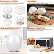 US 2-4Pc Wireless Microwave Hardboiled Egg Maker Shell Steamer Kitchen Cook Tool