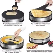 Professional Crepe Maker Machine Electric Frying Pan Griddle Pancakes Commercial