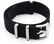 [Onthelevel] Men's French Troops Parachute Bag for NATO Nylon Elastic Belt Watchband 20mm 22mm Watch Strap