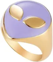 [DENMOUS] Alien Ring Birthday Gifts For Girls, Boys, Standard Size Unisex Jewellery Latest Stylish Statement Ring-B0B72155, Small, Gemstone, Small, Gemstone